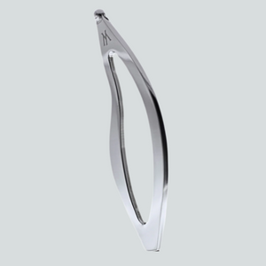 Metallic nail clipper on a white background